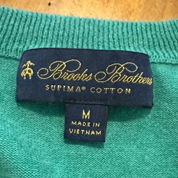 Brooks Brothers Teal V-Neck Sweater - Picture 5 of 5